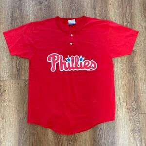 VTG 1995‎ Philadelphia Phillies Large Modomania Coach Tee MLB USA Genuine Merch